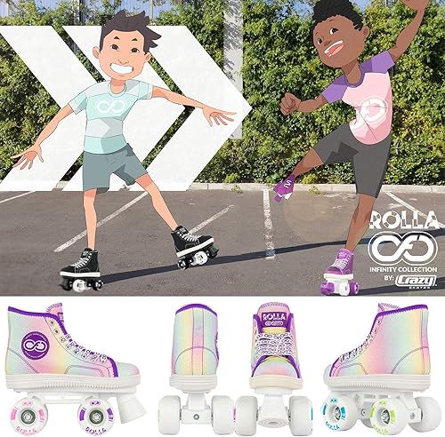 Miniatura 4 de Crazy Skates Rolla - Patines de cuatro ruedas para niños y niñas, ideales para principiantes