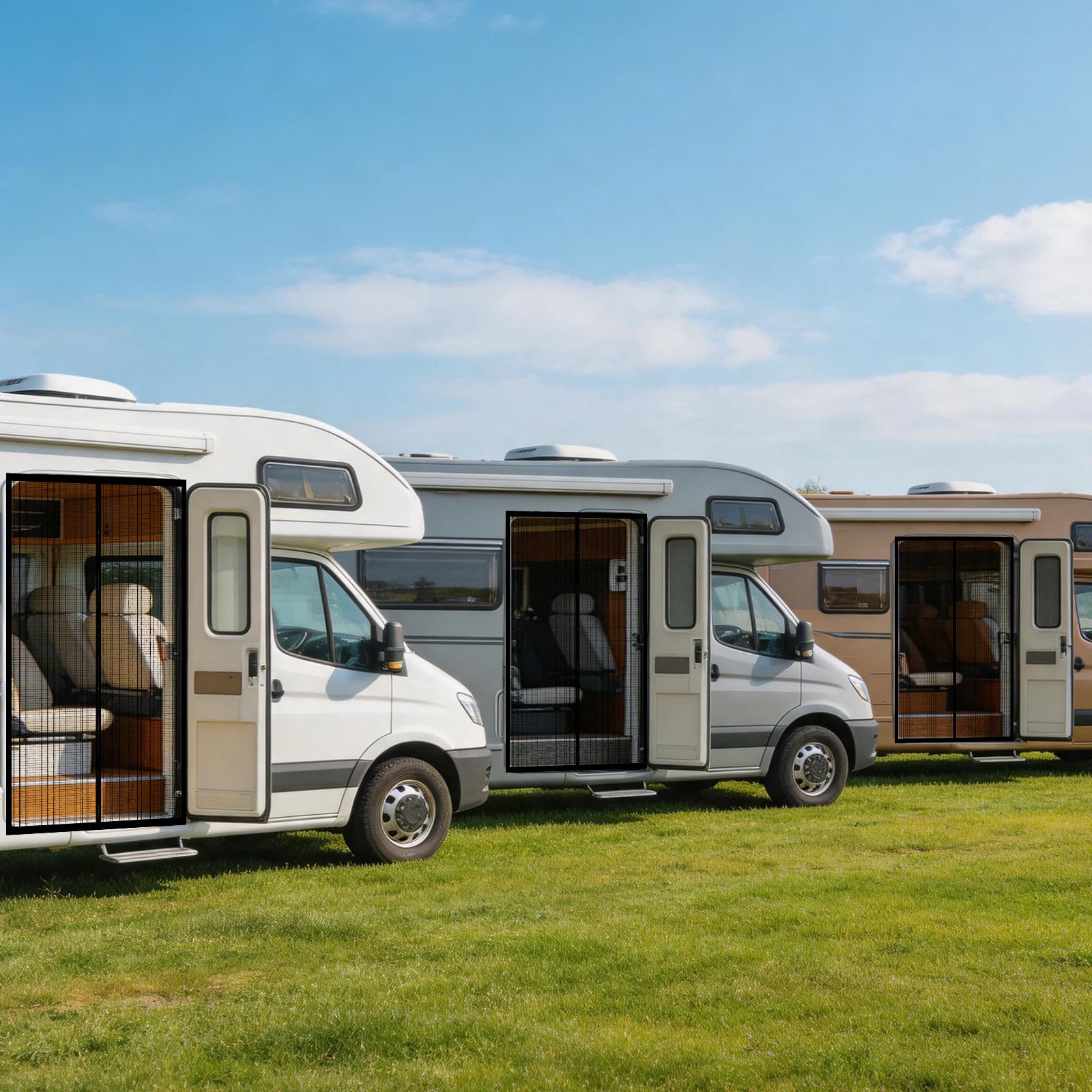 Moskitonetz Van mit Magnetismus 150x110cm, für Mercedes Vito, Volkswagen Transporter und Volkswagen California, Fliegengitter Auto Insektenschutz Schattennetz Sonnenschutz Camping Reise