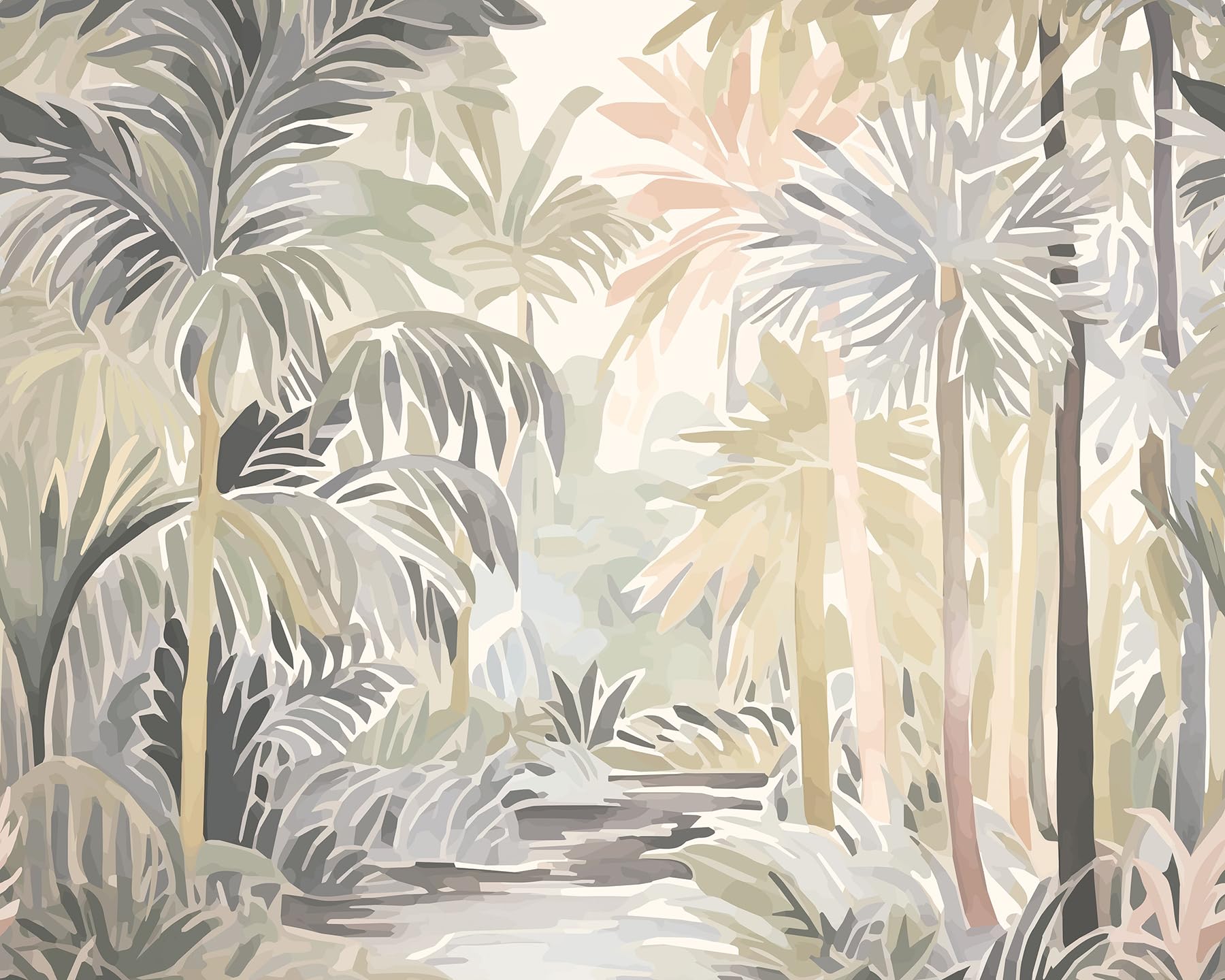 Papier peint neutre Pretty Palms MUR370M créez une chambre parentale cocooning
