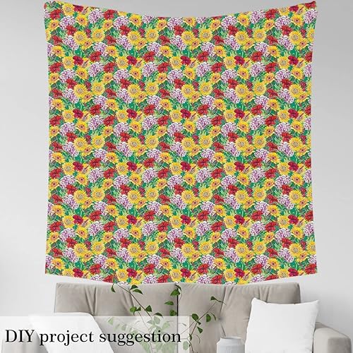 Miniatura 4 de The Yard - Tela de girasoles estilo granja, plantas rústicas, manualidades y tela de costura para decoración de sillas, regalos de bricolaje,