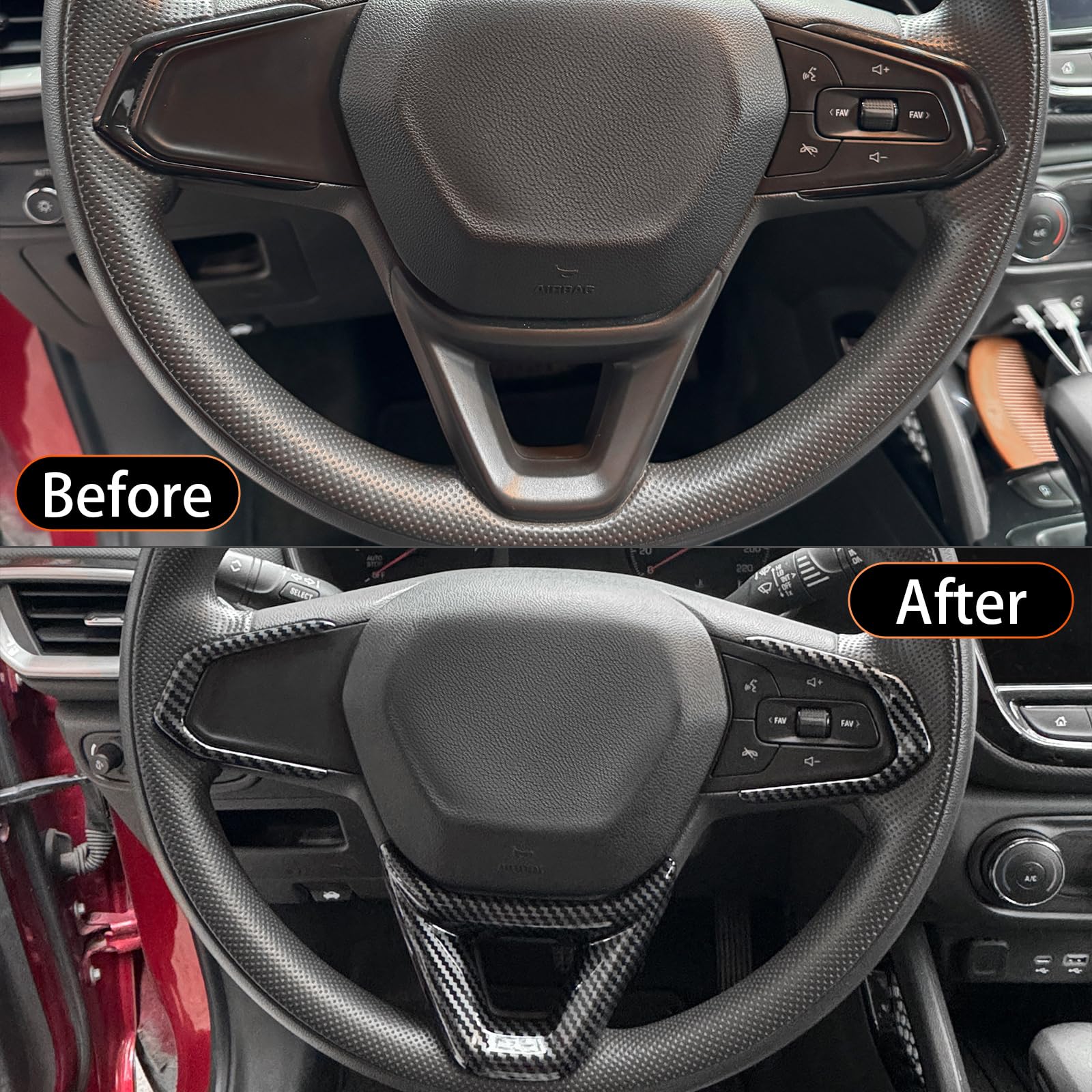 Housse De Volant En Cuir Perforé Pour Chevrolet Trailblazer - Installation Facile, Garantie 1 An