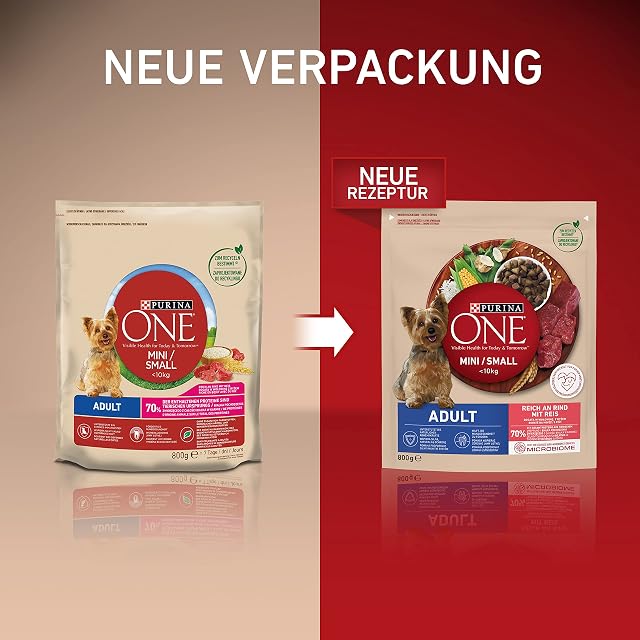 Foto 3 de 8 de PURINA ONE Mini/S Adult Comida Seca para Perros pequeños, Rica en Carne de Vacuno y arroz