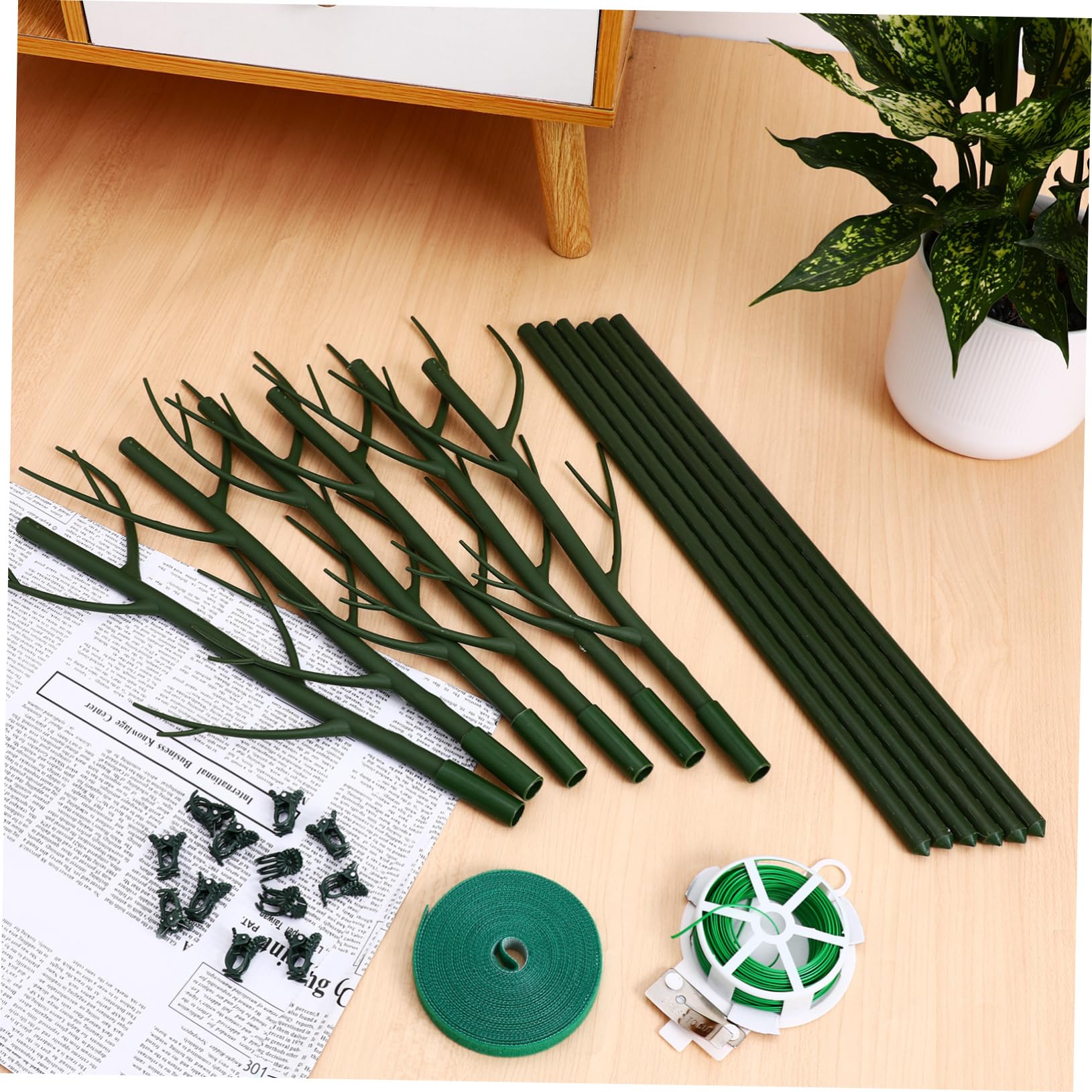 SUPVOX Tuteurs pour Plantes Monstera Tiges De Support Et Pinces à Fleurs Kit De Tuteurs pour Plantes Intérieur Jardin