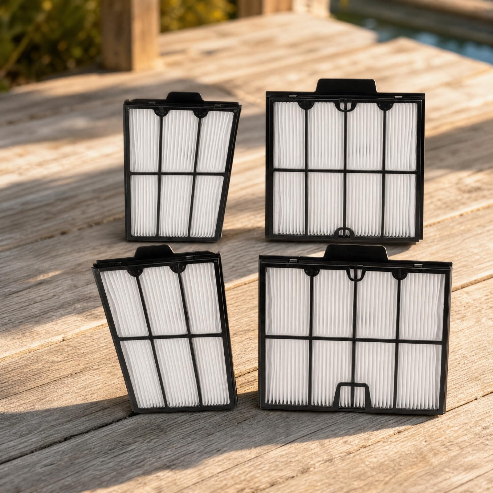 4 Piezas Panel Filtro Compatible con Limpiafondos Alta Eficiencia Filtro Plisado con Asa Integrada Reutilizable