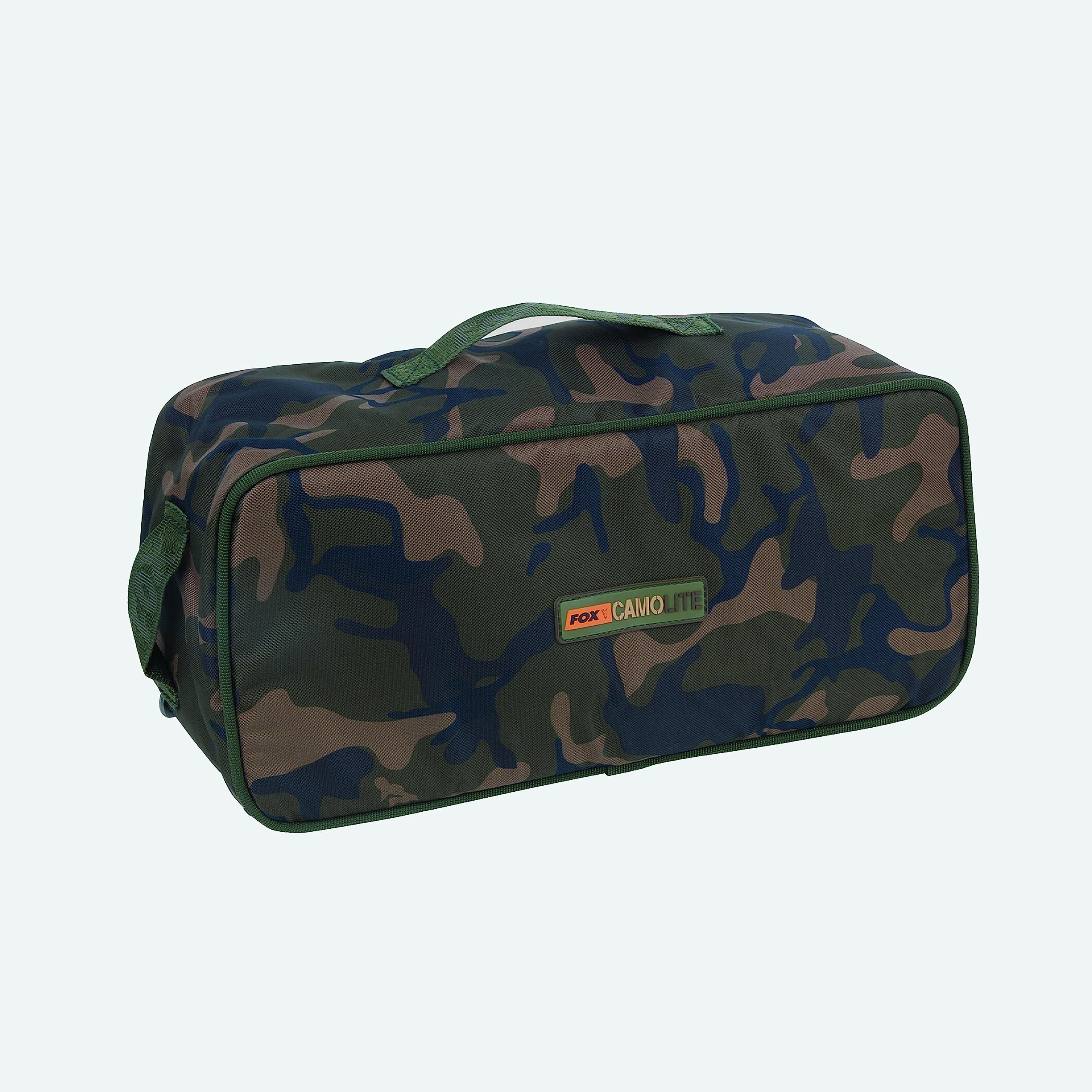 Fox Camolite Brew Kit Bag - Campingset zum Tee & Kaffee Kochen, Campinggeschirr, Trinkbecher & Flasche zum Karpfenangeln