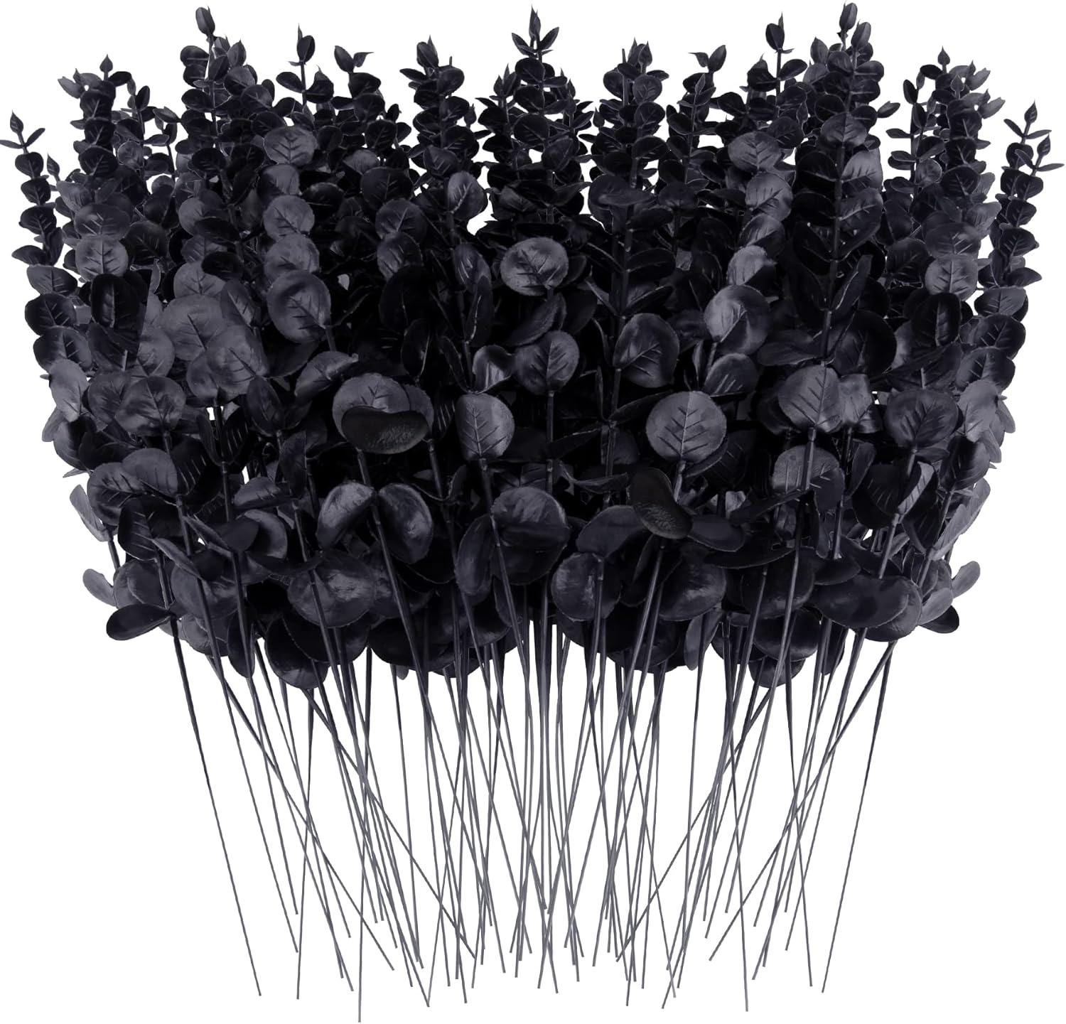 FEQO 72 Pcs Black Eucalyptus Stems Artificial Eucalyptus