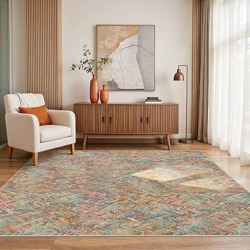 Miniatura 27 de Alfombra de Puerta Floral para Entrada, Alfombra Pequeña Lavable de 2x3, Alfombra Boho para Puerta Delantera, Alfombras de Área Antideslizantes,