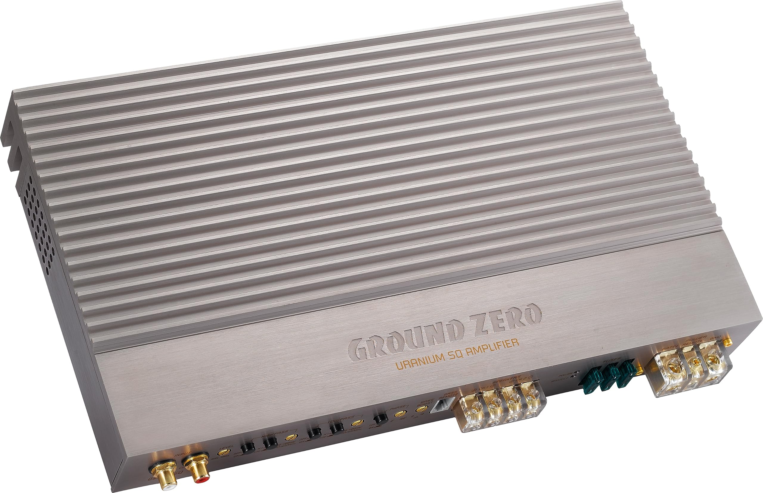 Ground Zero GZUA 2SQ – High-Performance 2-Kanal / 2/1-Kanal SQ-Endstufe, Class-AB, bis 2360 W Max, mit Aktivweiche & Fernbedienung