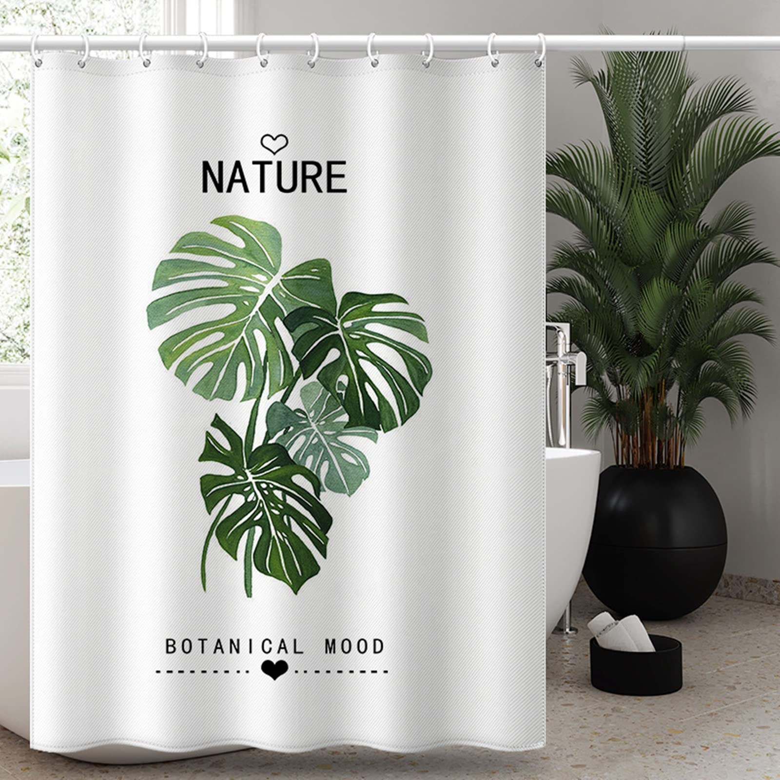 Rideau de douches KnSam feuilles tropicales créez une ambiance spa dans votre salle de bain