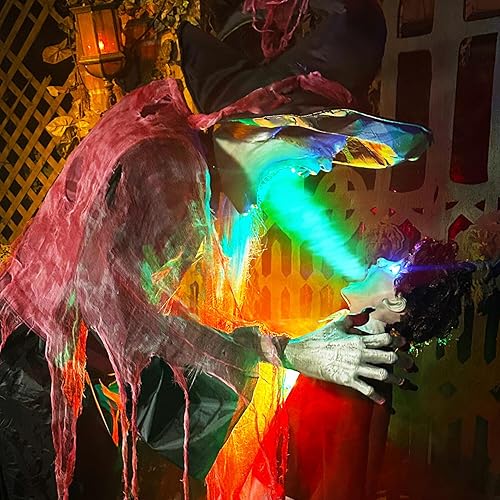 Miniatura 55 de Haunted Hill Farm Hartley The Sitting Scare Clown de Tekky, animatrónico de Halloween activado por movimiento para decoración de bromas de fiesta