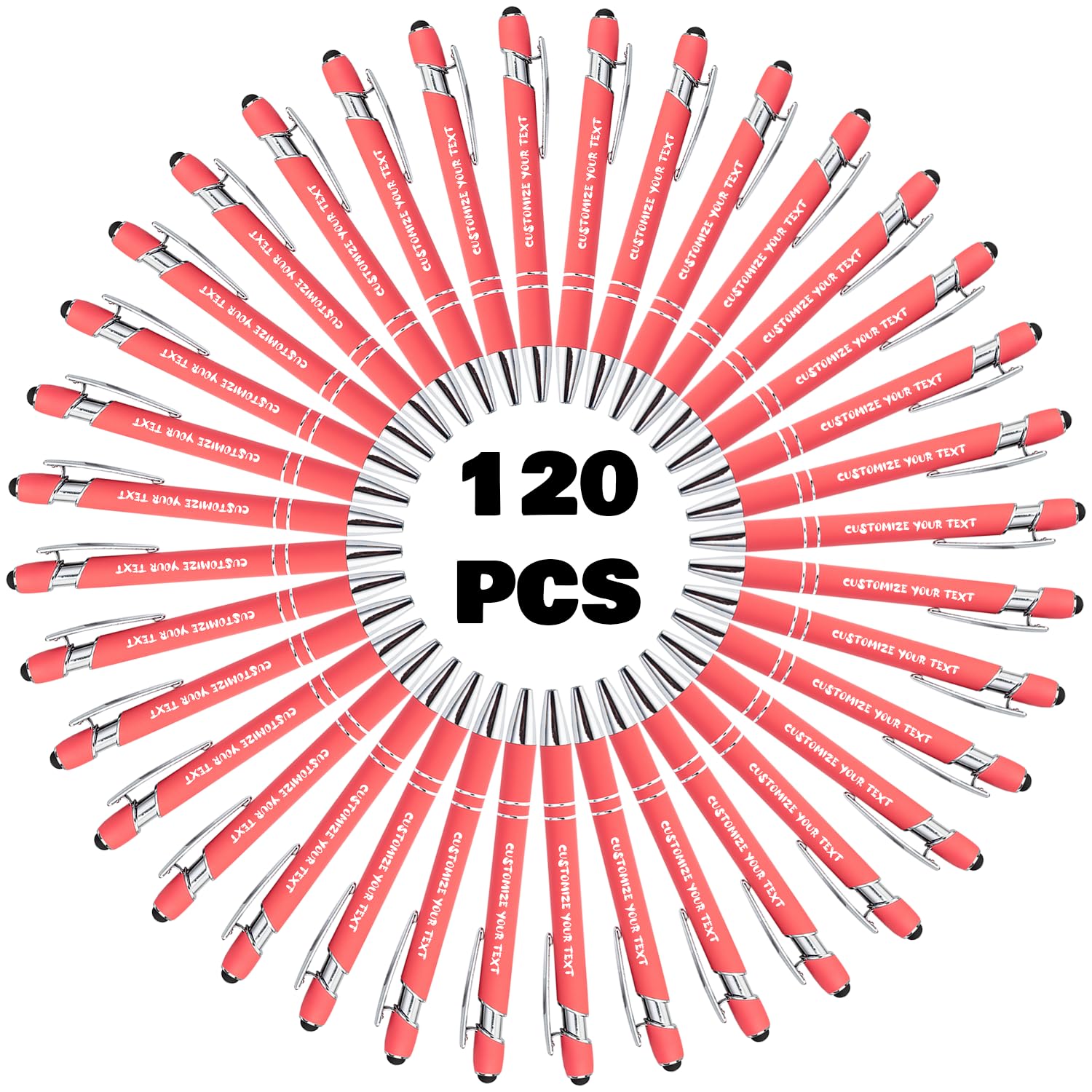 AIFLM Personalized Pens with Name in Bulk Up to 500 Pcs Engraving Ballpoint Pens Set including Your Name Text for Business,Graduation,Wedding,Birthday,Christmas