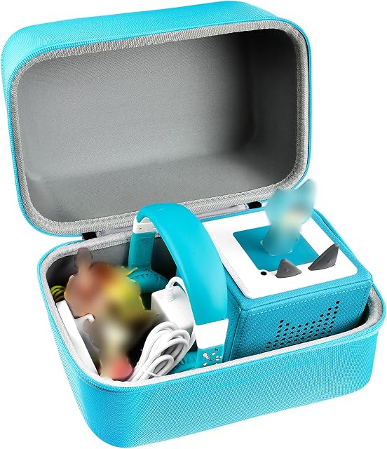 Case Compatible with Toniebox Starter Set and Tonies Figurine, Educational Musical Toy Storage Holder Organizer Fits for Charging Station, Headphones and More Accessories for Kids-Blue(Box Only)
