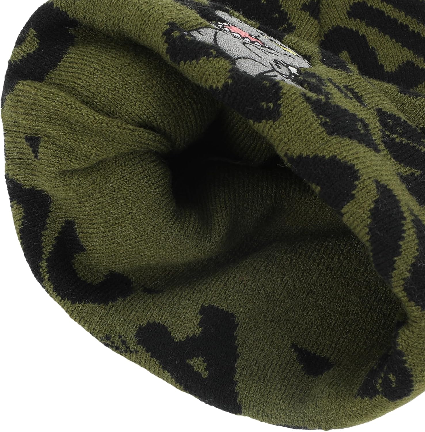 Sonic The Hedgehog Tails Embroidery on Light Blue Tie Dye Knit Beanie - Image 3