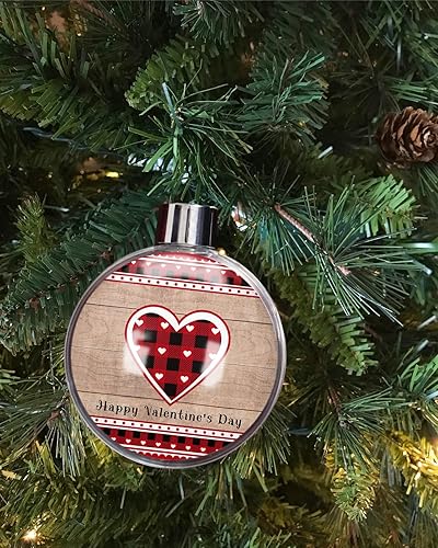 Miniatura 6 de Adornos de Navidad para colgar en el árbol bolas de feliz día de San Valentín adornos de Navidad inastillables para árbol de Navidad decoración de