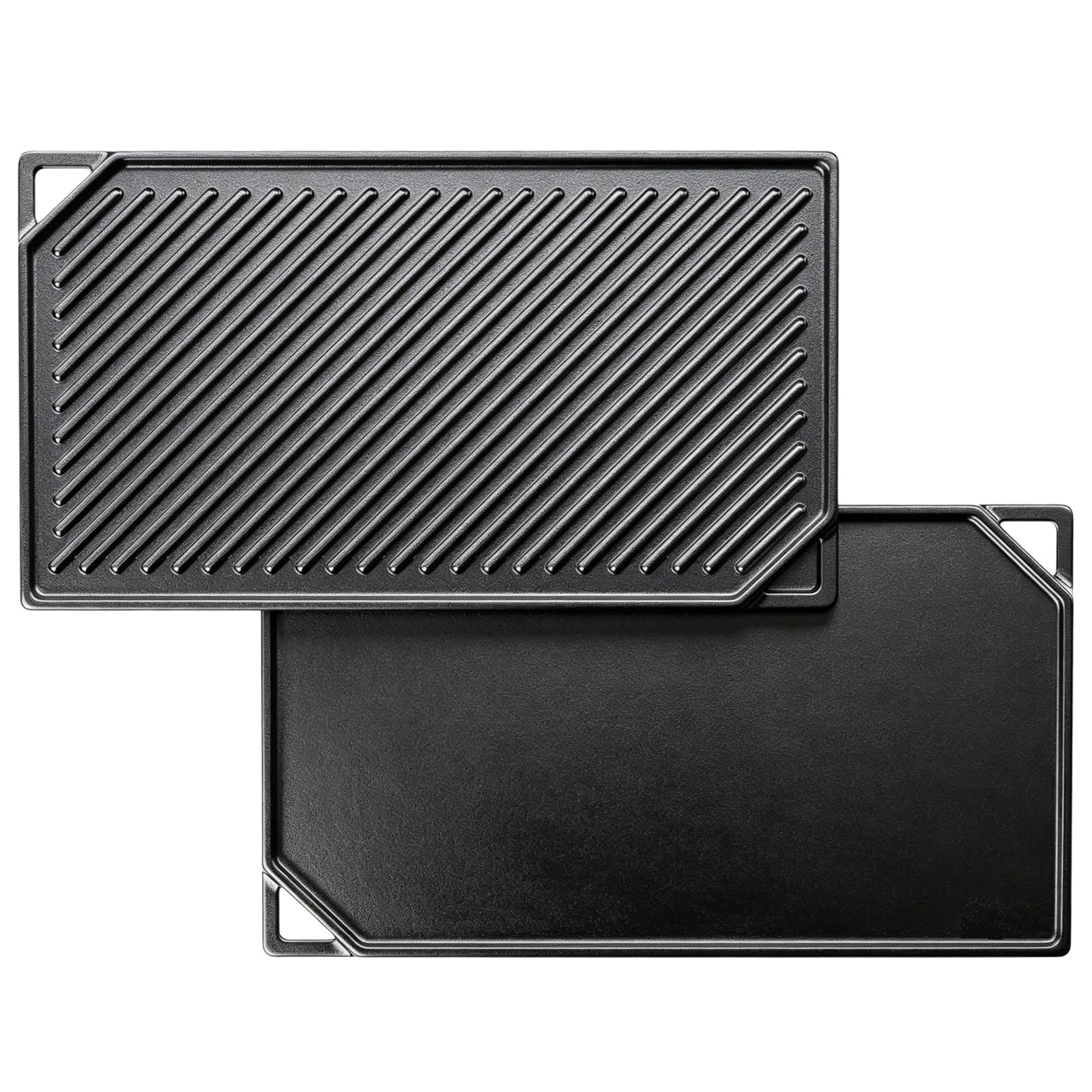 Onlyfire Piastra per Grill Universale in Ghisa, Piastra Reversibile, per BBQ, Griglia a Gas e Carbone, Utilizzo Su Fuoco Aperto e in Forno, 44 x 24.5 cm Onlyfire Piastra per Grill Universale in Ghisa, Piastra Reversibile, per BBQ, Griglia a Gas e Carbone, Utilizzo Su Fuoco Aperto e in Forno, 44 x 24.5 cm