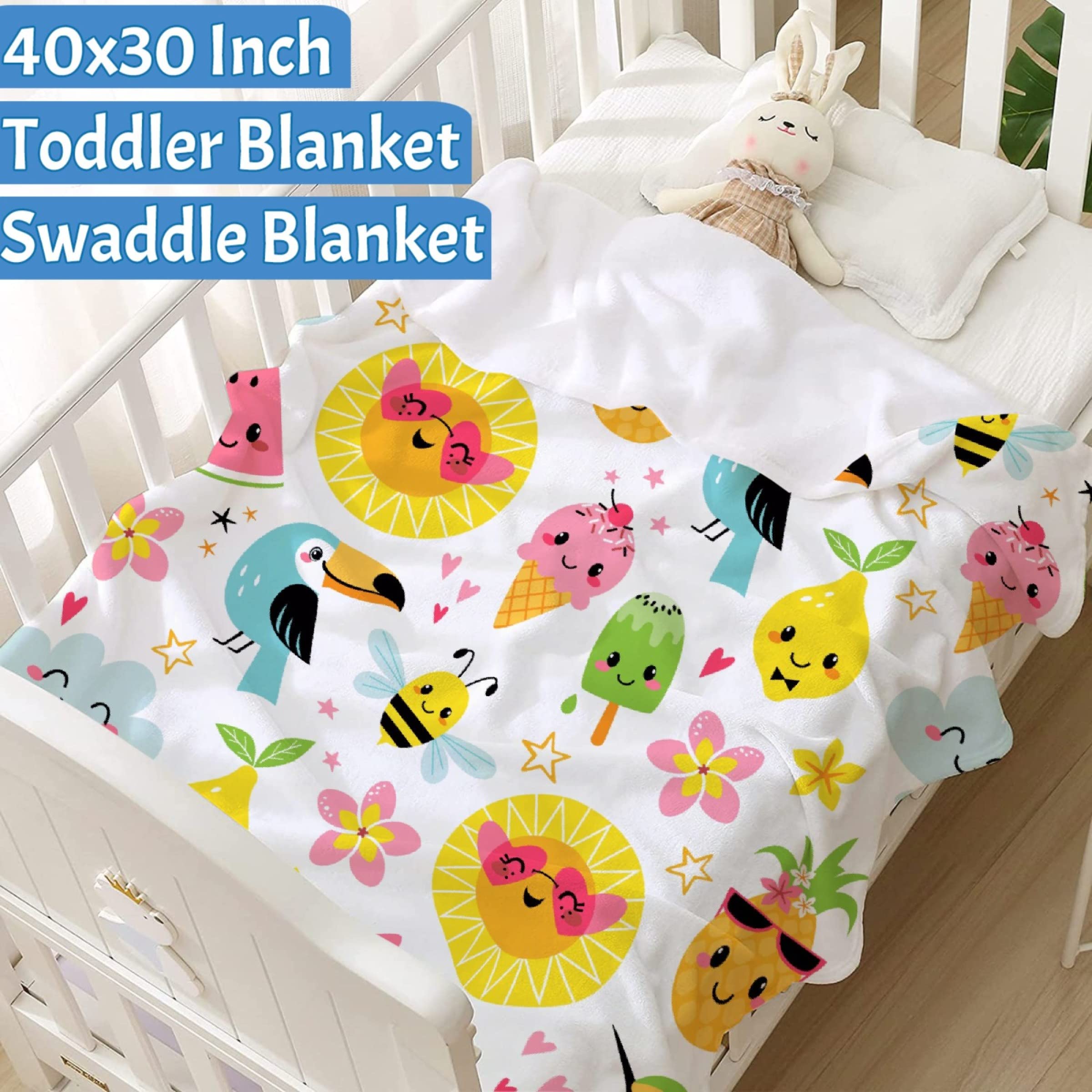 Ottoy Summer Holiday Pineapple Pineapple Kawaii Super Soft Micro Fleece Blankets Quilt Plush Lightweight Dual-Sided Decorative Couch, Sofa, Travel, Lap, Bed Throw Blanket,60