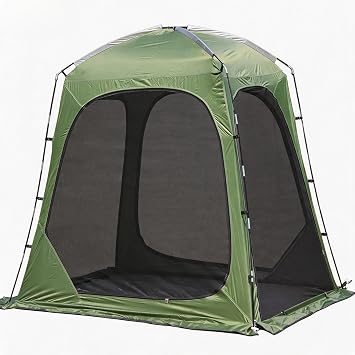 2-4 Person Portable Screen House, Backyard & Patio Tent, Compact Lightweight Screen Tent, 3-Season Freestanding with Removable Floor Green