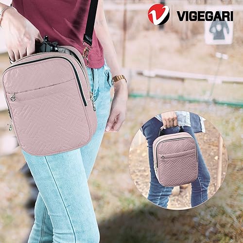 Vista 7 de Estuche suave para pistola para mujer, bolsa de pistola CCW, bolsa cruzada para pistola, bolsa de transporte oculta, bolsa táctica pequeña, funda