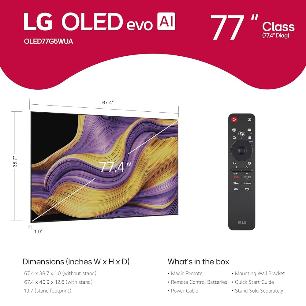 Amazon.com: LG 77-Inch Class OLED evo AI 4K G5 Series Smart