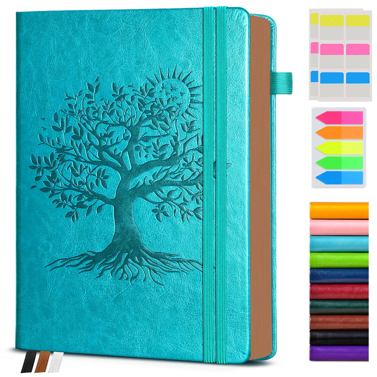 PAIBAS Lined Journal Notebook with 300 Page Numbered Pages, Vintage Leather