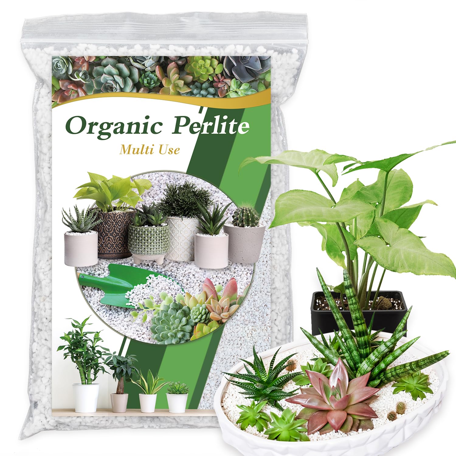 Organic Perlite for Plants, Enhances Soil Drainage and Aeration, Perfect Perlite for Plants Indoor & Outdoor, Horticultural Perlite for Gardening, Perfect for Potting Mixes, 4QT