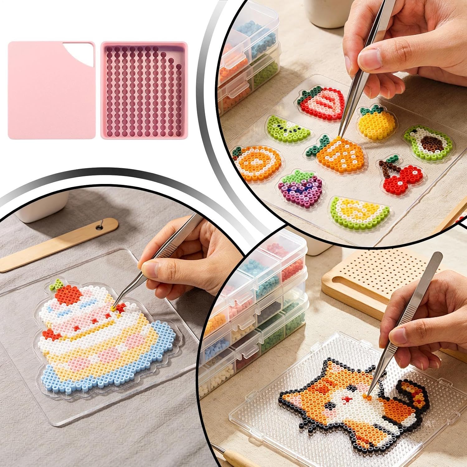 5mm Fuse Bead Tweezers Kit 3D Printed Efficient Crafts Sorting Tools