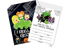 Adorable Halloween Baby Shower Decorations: I Smell A Child Invitations