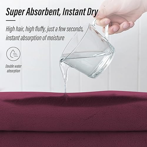 Miniatura 10 de MOONQUEEN - Juego de toallas ultra suaves y de secado rápido, 2 toallas de baño, 2 toallas de mano, 2 toallas pequeñas, microfibra coral altamente