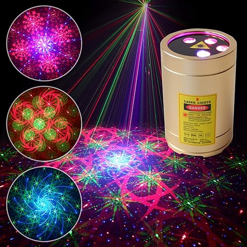 Miniatura 10 de Chims Luces de fiesta de DJ, rojo, verde, azul, 128 patrones RGB, luces LED onduladas coloridas para fiesta de cumpleaños, DJ, escenario, discoteca