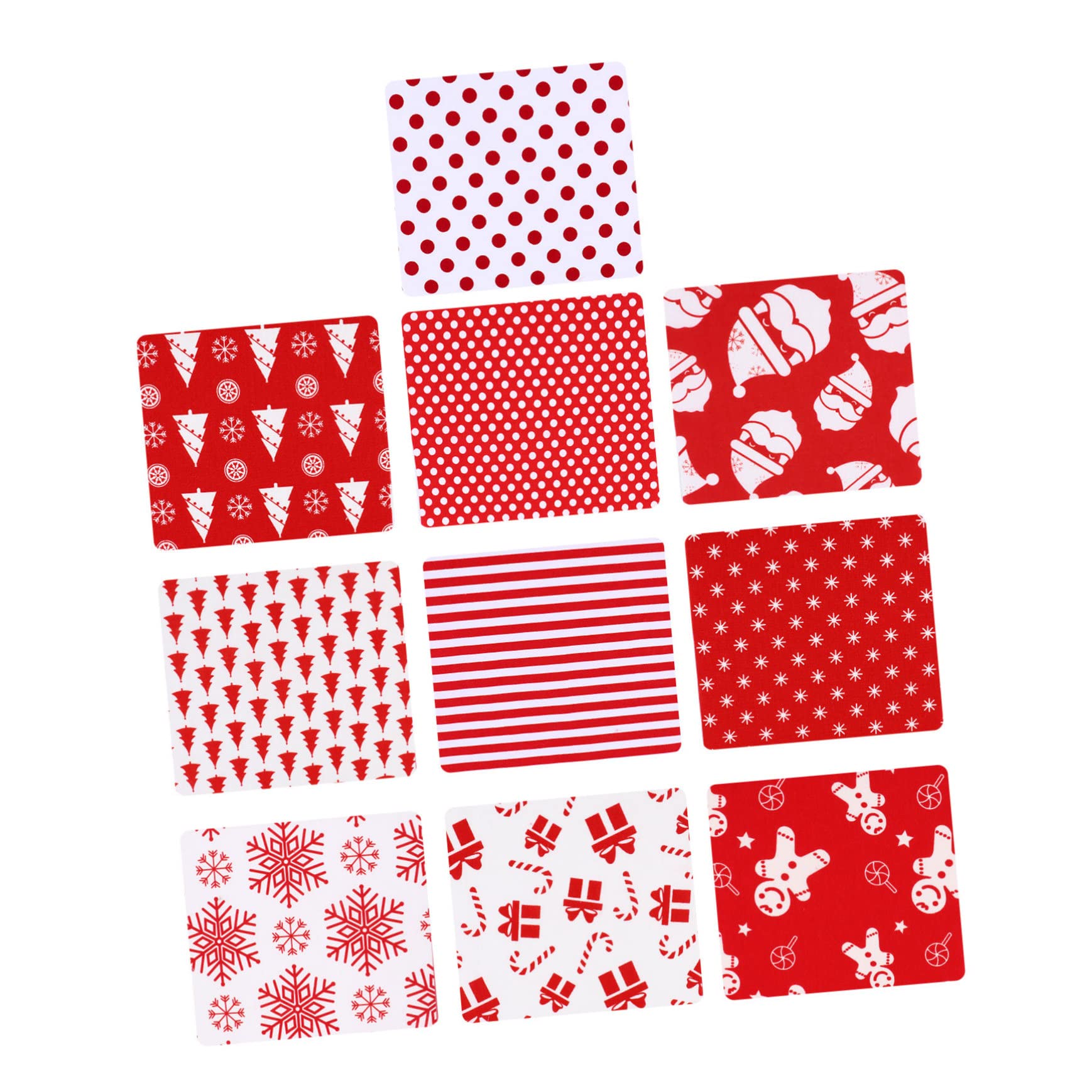 DOITOOL 50stücke Patchwork Baumwollstoff für Kreative Projekte Inklusive Quiltstoff und Bastelstoff mit Verschiedenen Mustern für Näharbeiten und Dekoration