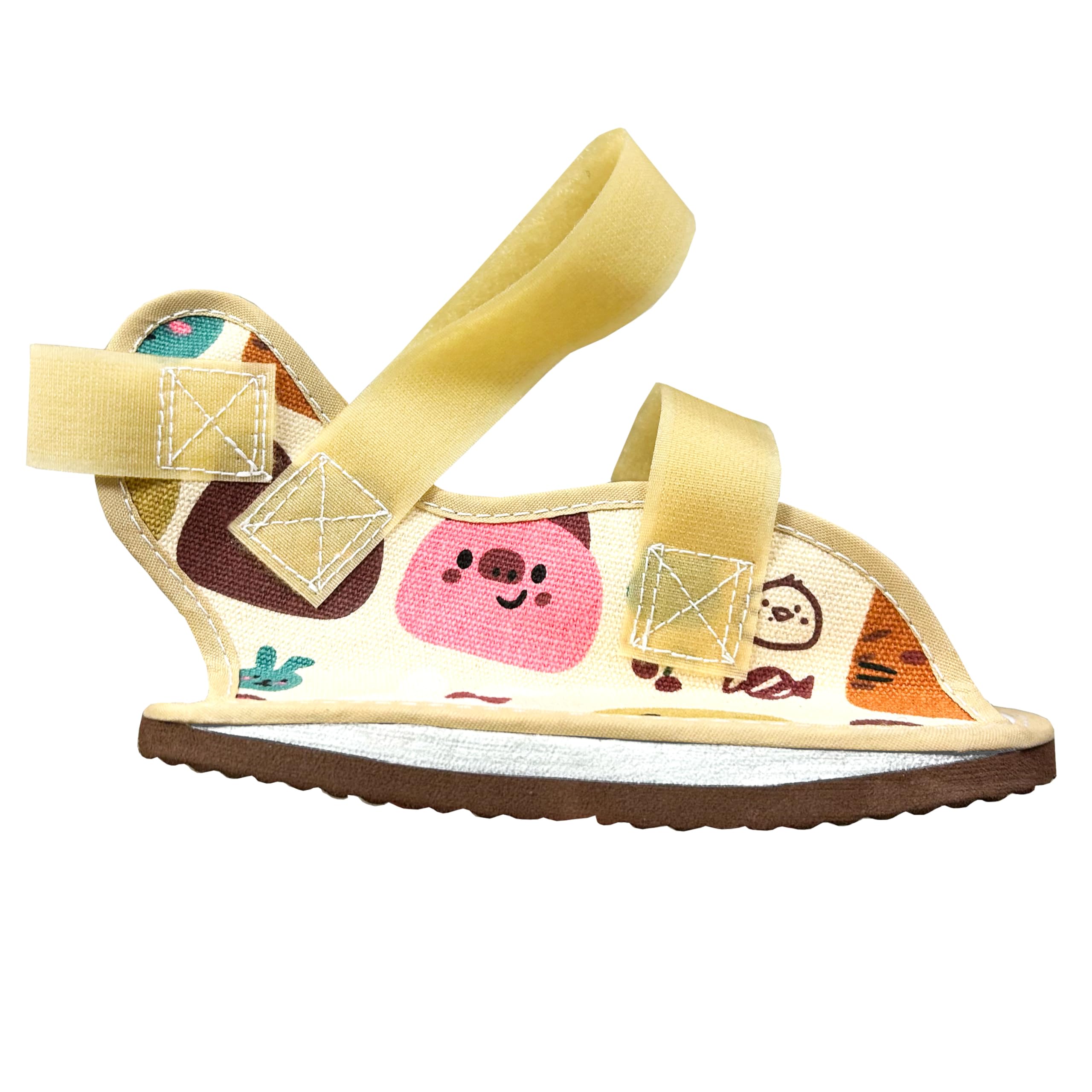 otc kidsline cast shoe rocker bottom, fun print, pediatric