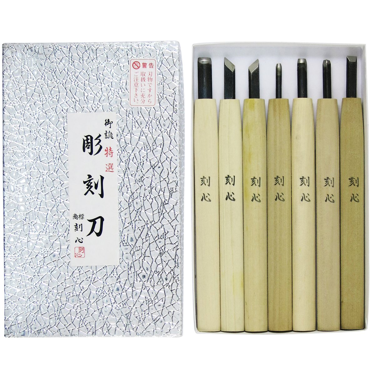 彫勝 高級 彫刻刀 安来青紙 鋼付 本職用 桐箱 7本組 彫勝 高級 彫刻刀 安来青紙 鋼付 本職用 桐箱 7本組 - メルカリ