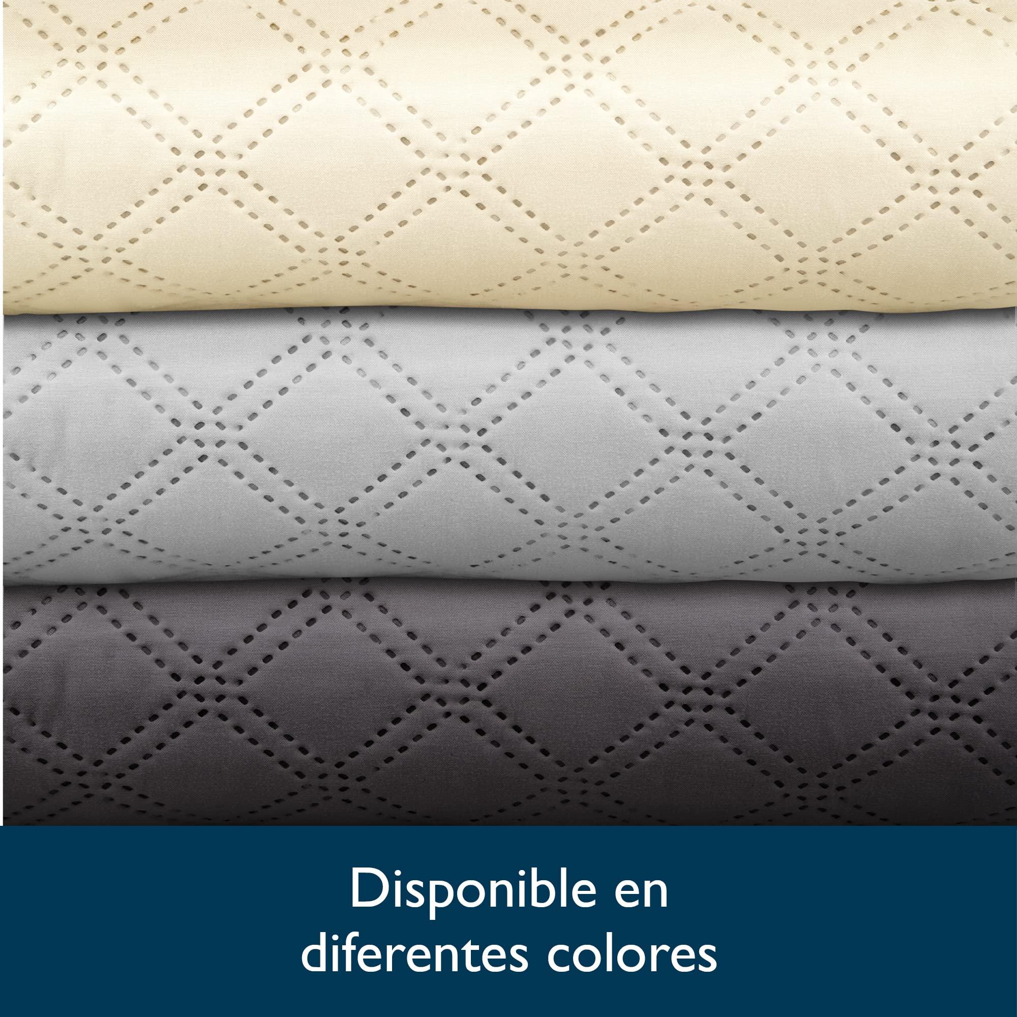 Beautissu Cubrecama 240x260 cm Colcha Olivia - Plaid para Cama y sofá en Aspecto Acolchado - Manta Grande Transpirable Elegante Manta de Cama - cubrecamas con Estilo y Color Antracita