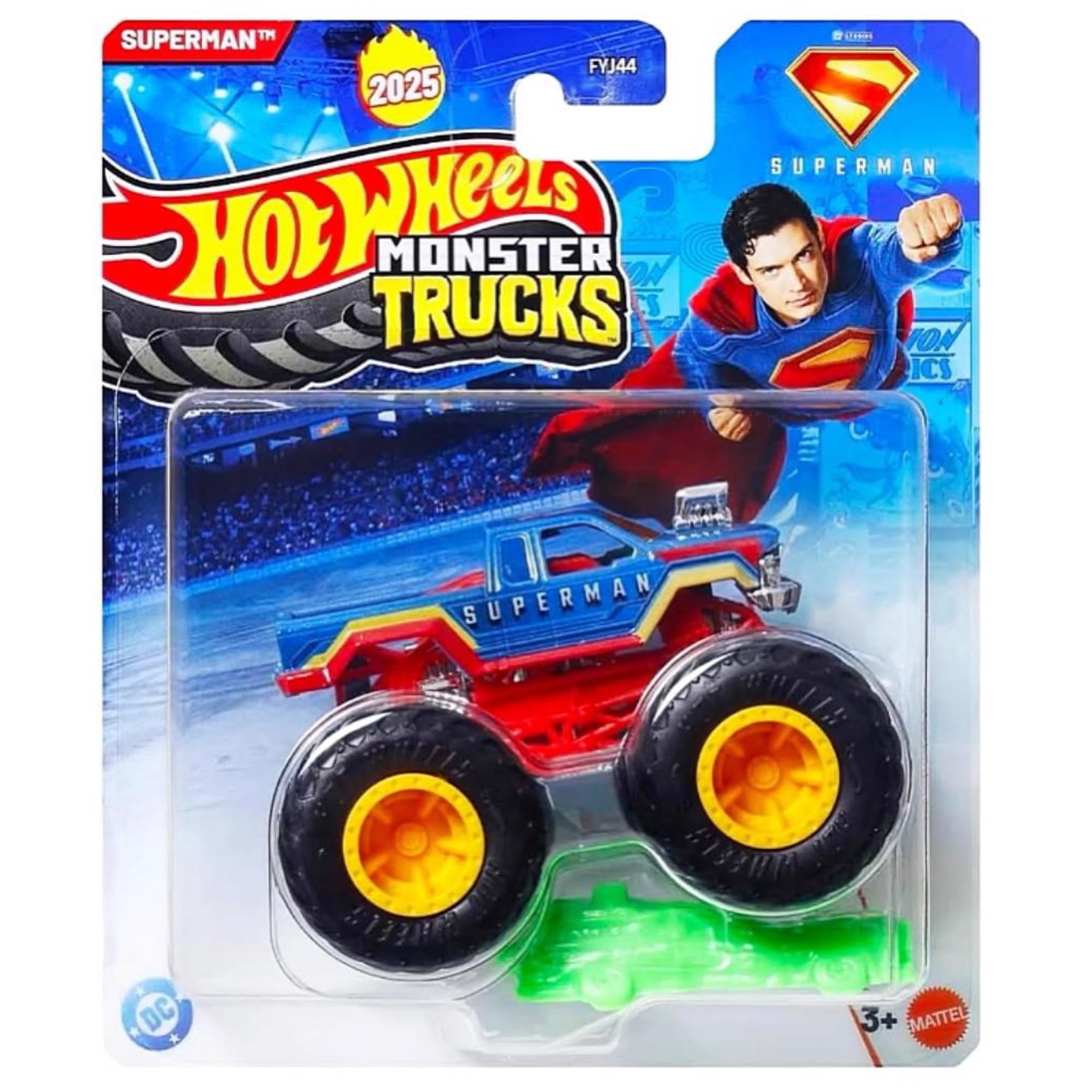 Hot Wheels Monster Trucks - (Superman JDP67), Blue, 2 cm (W) x 3 cm (L) x 1 cm (H)