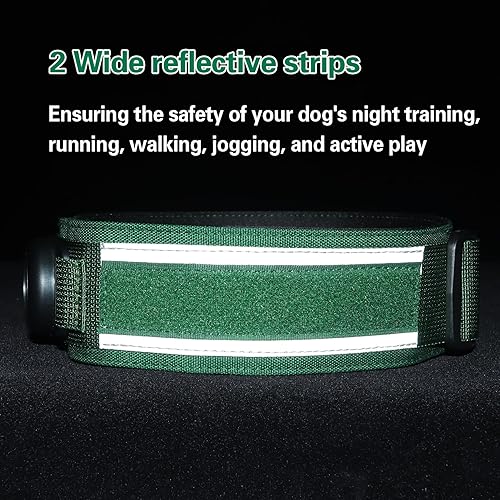 Miniatura 13 de AirTag - Collar para perro, collar táctico militar de 2 pulgadas de ancho con soporte AirTag y 3 parches para mascotas, collar de nailon impermeable