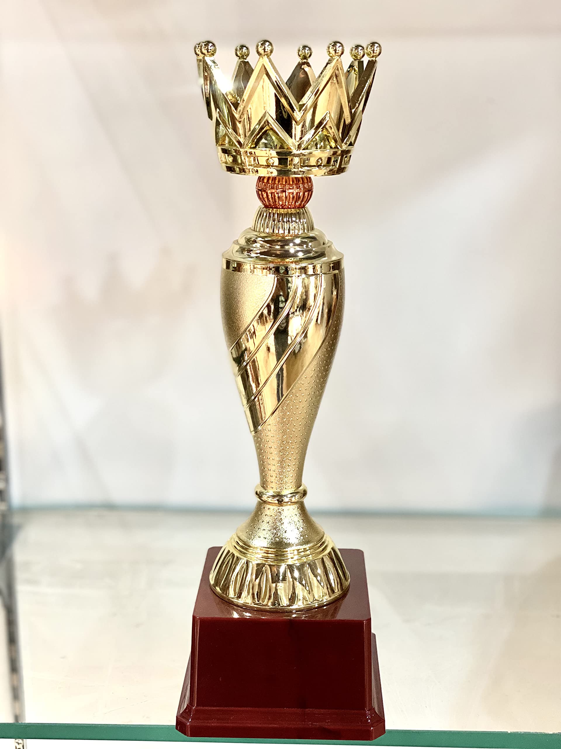 Metallic Fiber Crown Trophy for Winner, Fashion Show (Gold)