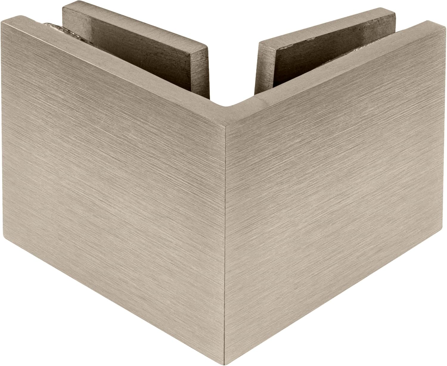 C.R. LAURENCE SGC90BN CRL Brushed Nickel Square 90 Degree Glass-to-Glass Clamp