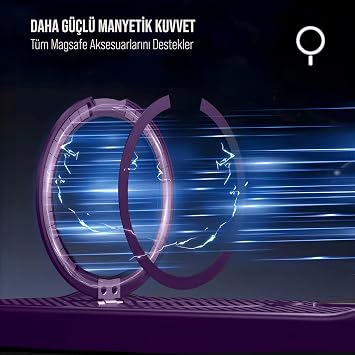 Babilden Samsung Galaxy S24 Ultra İle Uyumlu Kılıf Karbon Fiber Materyal Stand Özellikli Lens Çerçeveli Ve Sararmayan Güçlü Darbe Emici Premium Telefon Kılıfı (Mor)