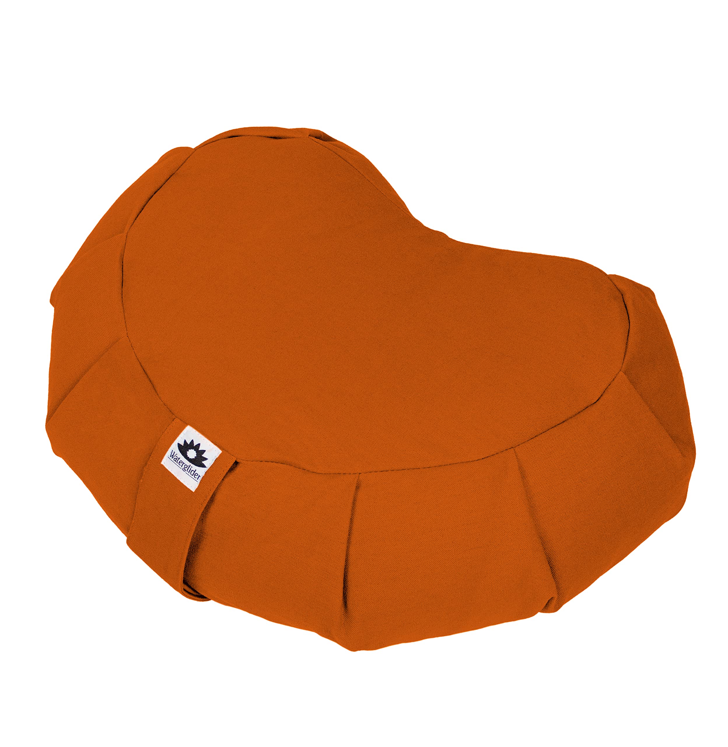 Waterglider International Zafu Crescent, Meditation Pillow with USA Buckwheat Hull Fill, Certified Organic Cotton, Desert Sunset