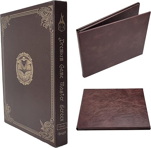 Miniatura 7 de Pantalla de Game Master - Pantalla DM Horizontal de 38.5 pulgadas Compatible con Dungeons and Dragons y Otros TTRPG - Piel de Dragón Sintética con