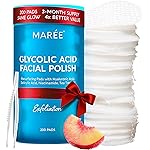 MAREE Glycolic Acid Pads - 200 Toner Pads for Face Cleansing - Facial Exfoliating Pad with Tea Tree Oil, Salicylic Acid & Vitamins E, B3, B5 - Acne Clearing Face Pad, Skin Pore Resurfacing & Radiance