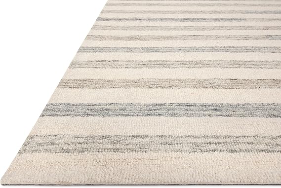 Loloi Chris Loves Julia Chris Collection CHR-05 Ivory/Slate 5'-0'' x 7'-6'', .50 Pile Height, Area Rug