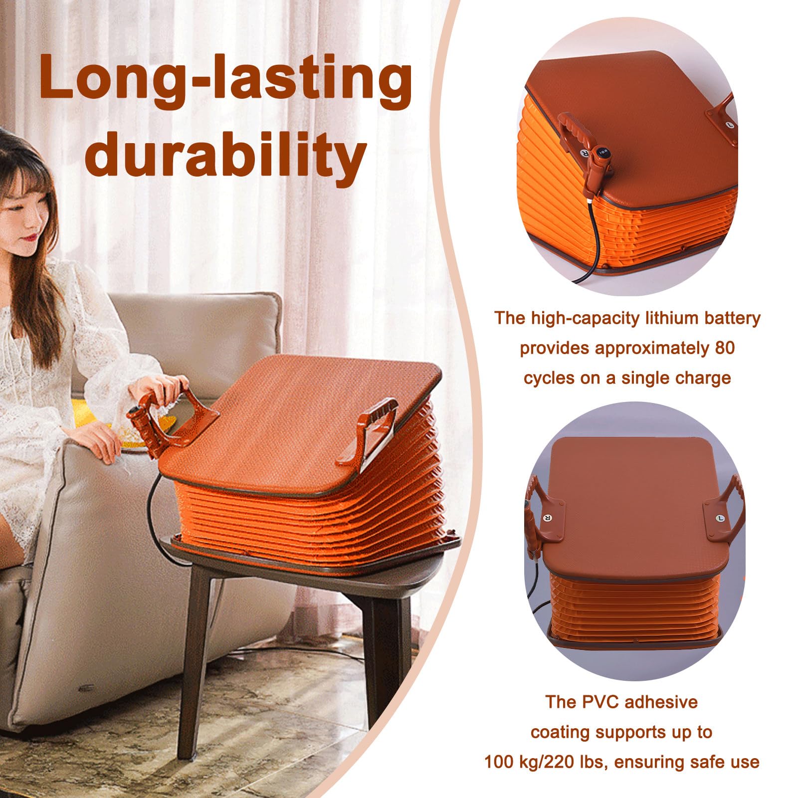SHAHRYAR Coussin Releveur De Chaise Relevable Ascenseur Électrique,avec Poignées De Transport, avec Accoudoirs De Sécurité, Angle De Levage Jusqu'À 35°,pour Canapé Et Chaise