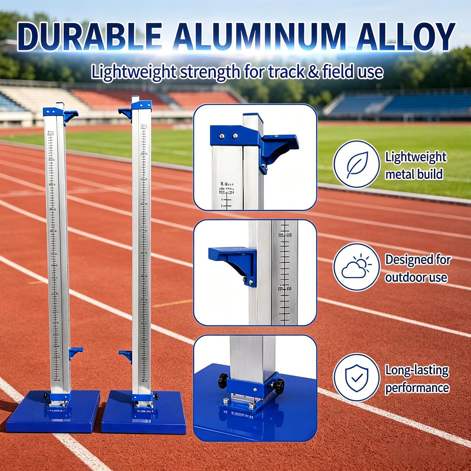 Przenośny aluminiowy stojak do skoku wzwyż