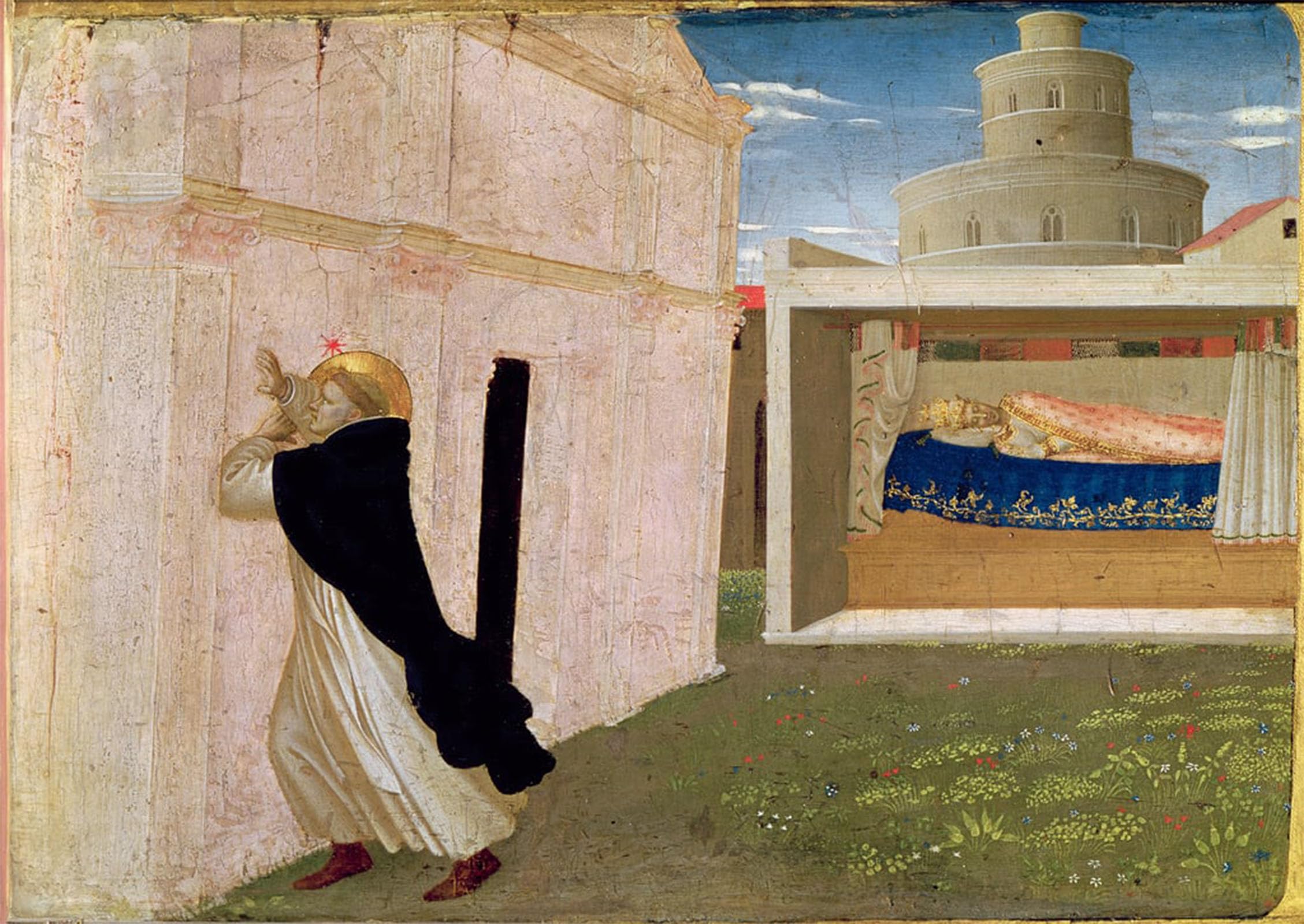 SERENDIPITP Vintage Picture Print on Canvas Wall Art Poster the Dream of Innocent Iii From the Predella of the Coronation of the Virgin by Fra Angelico Artwork Print Poster for Wall Decor 60x90cm