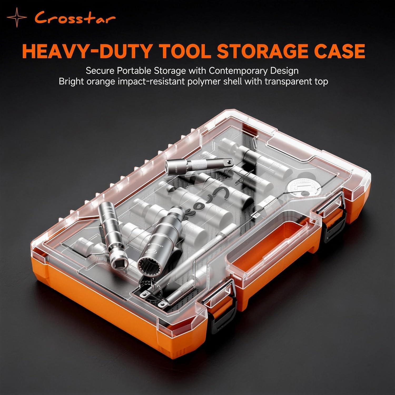 Crosstar 11PCS 3/8" Drive Magnetic Swivel Spark Plug Socket Set, CR-V Steel with 18mm/13/16"/14mm, 3" & 6" Extensions, Gripper & Foam Case - Pro Auto Tools