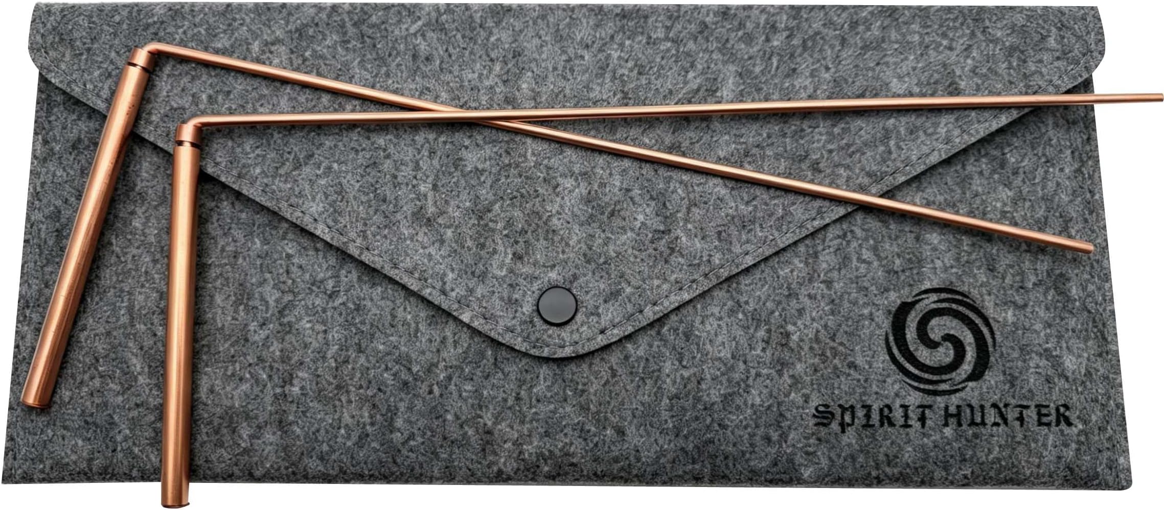 Spirit Hunter 99.9% Copper Dowsing Rod- 2PCS Divining Rods with Bag - Detect Gold, Water, Ghost Hunting etc.