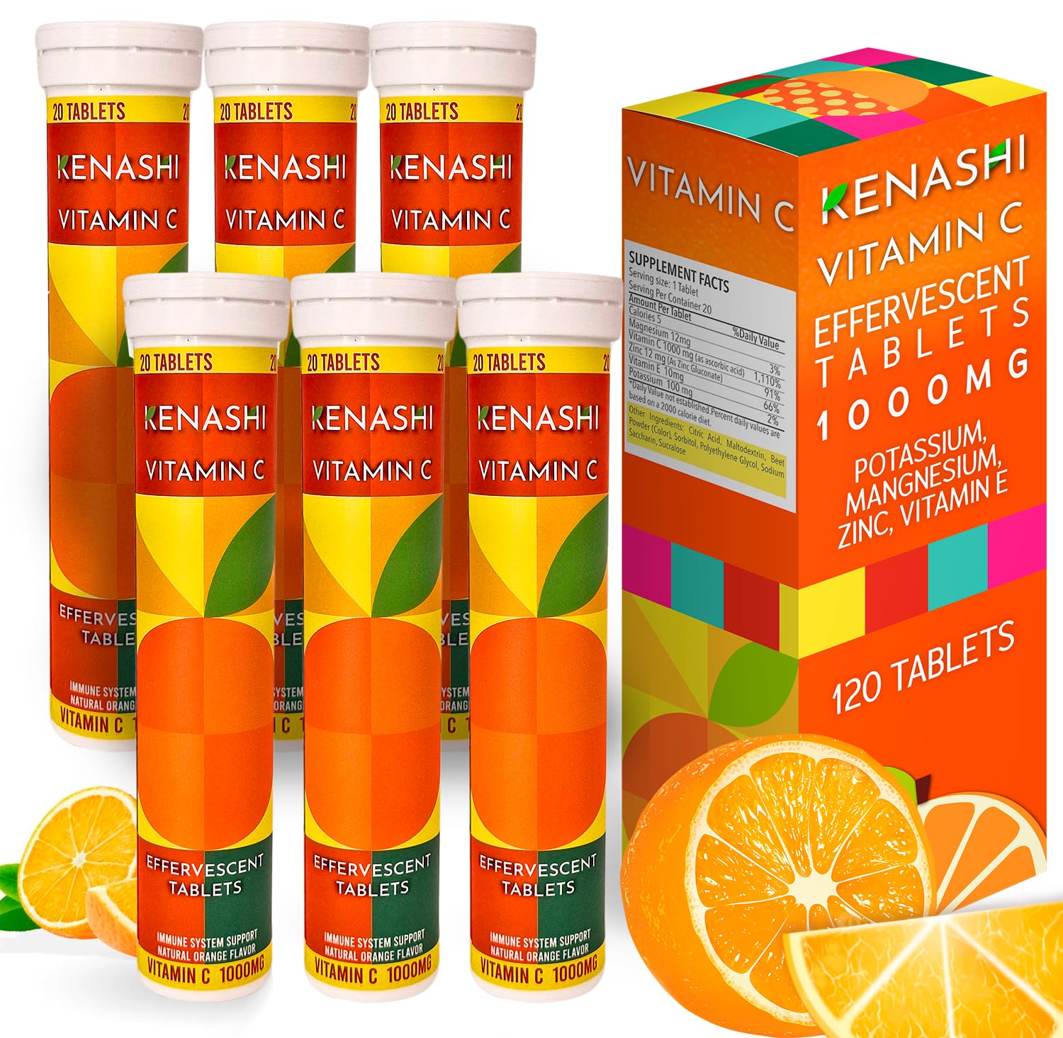 Amazon.com: Kenashi Vitamin c Effervescent Tablets Vitamin C with