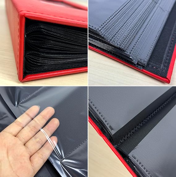 Photo Album 4x6 for 300 Photos Pictures PU Leather Cover for Wedding Albums Family Photo Book Pocket Vacation Birthday Photo Albums Hold (Red)