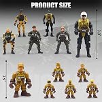 Army Men Action Figures Playset, 30 PCS Soldiers Zombies Monsters Action Figures with Weapons Gear Equipment Accessories - 4 Inches Military Action Figures Toy for Boys Ages 6-12 Years Old